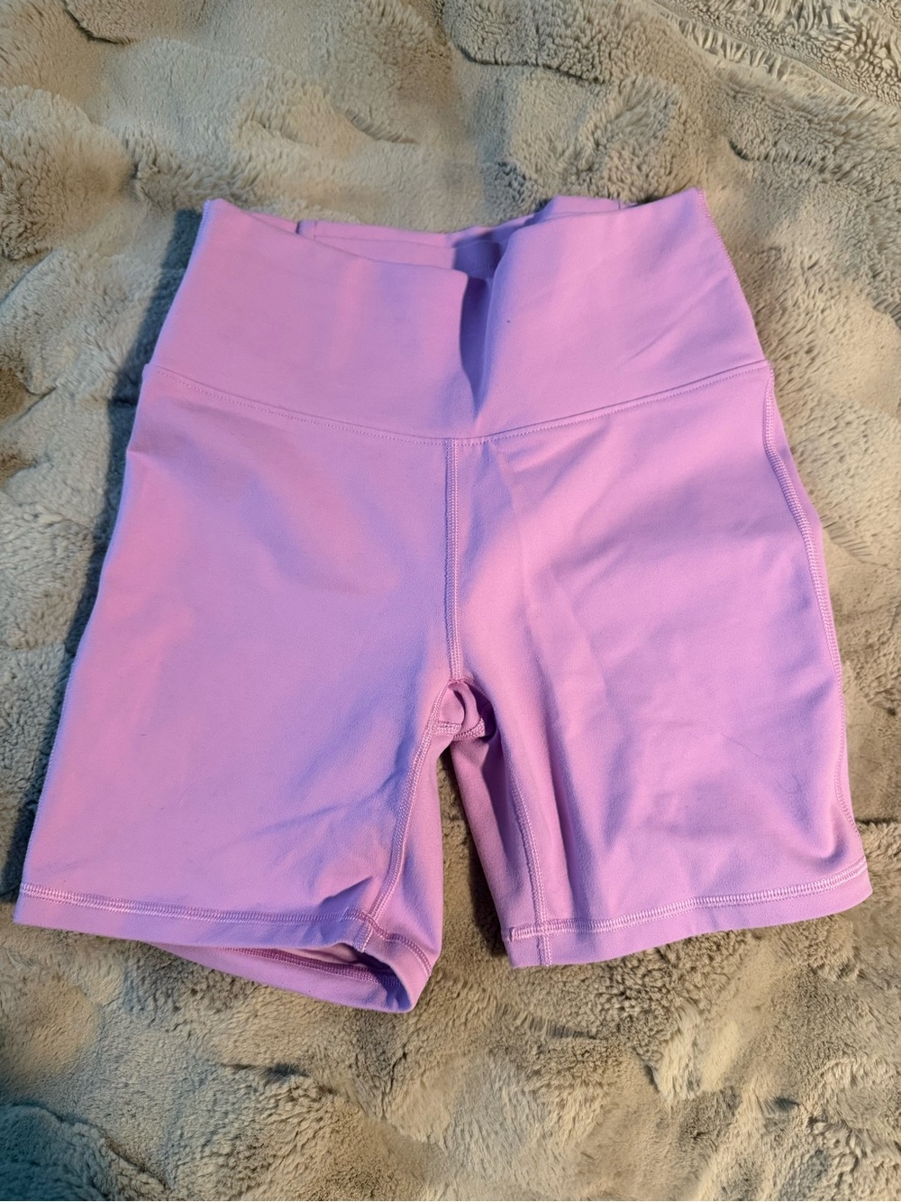 Fabletics Lavender High-Rise Bike Shorts